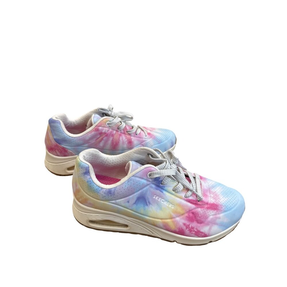 Skechers Womens Tie-Dye Athletic Sneakers Lace-Up Comfort Shoes 11 SKU 7707 - Picture 4 of 10